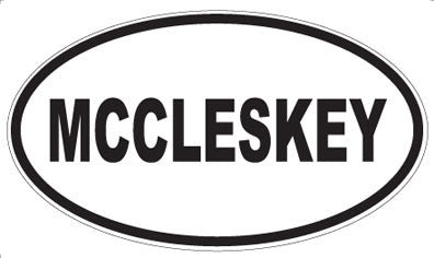 MCCLESKEY - Oval Magnet