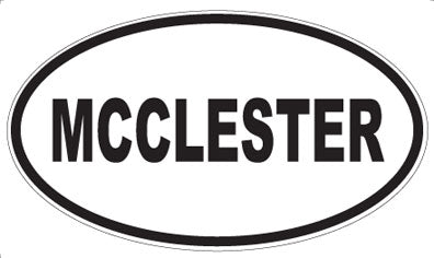 MCCLESTER - Oval Magnet