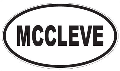 MCCLEVE - Oval Sticker