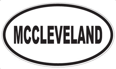 MCCLEVELAND - Oval Sticker