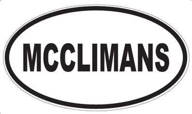 MCCLIMANS - Oval Sticker
