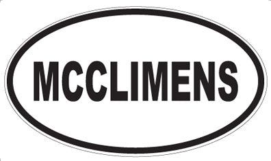 MCCLIMENS - Oval Sticker