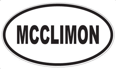 MCCLIMON - Oval Magnet