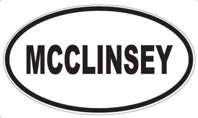 MCCLINSEY - Oval Sticker