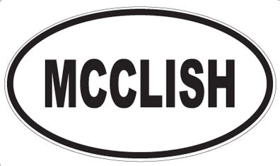 MCCLISH - Oval Sticker