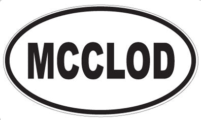 MCCLOD - Oval Sticker