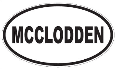 MCCLODDEN - Oval Magnet