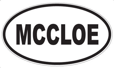 MCCLOE - Oval Sticker