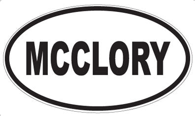 MCCLORY - Oval Magnet