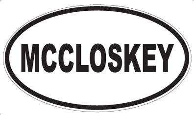 MCCLOSKEY - Oval Magnet