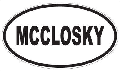 MCCLOSKY - Oval Sticker