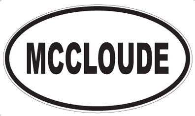 MCCLOUDE - Oval Sticker