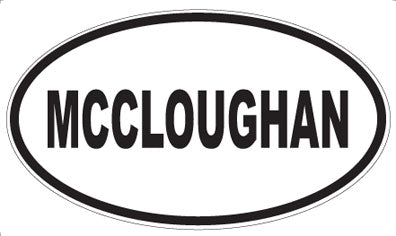 MCCLOUGHAN - Oval Sticker