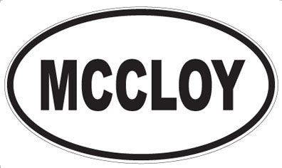 MCCLOY - Oval Sticker