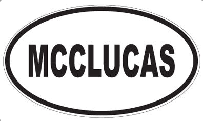 MCCLUCAS - Oval Magnet
