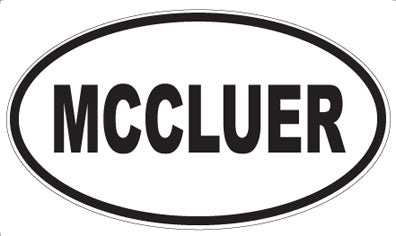 MCCLUER - Oval Magnet