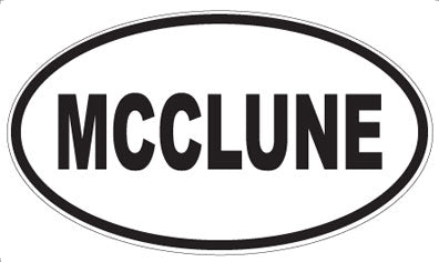 MCCLUNE - Oval Sticker
