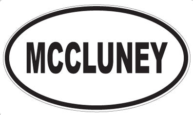 MCCLUNEY - Oval Sticker