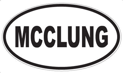 MCCLUNG - Oval Magnet