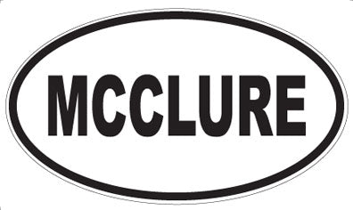 MCCLURE - Oval Sticker