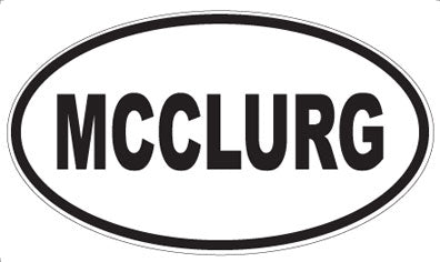 MCCLURG - Oval Sticker