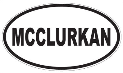 MCCLURKAN - Oval Sticker