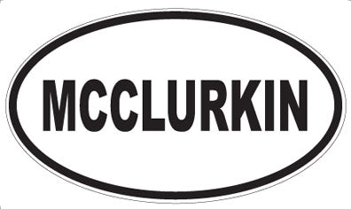 MCCLURKIN - Oval Magnet
