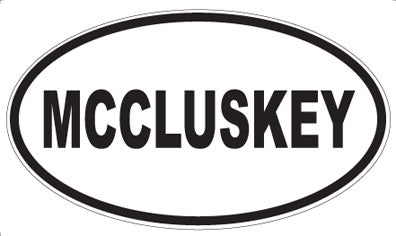 MCCLUSKEY - Oval Sticker