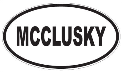 MCCLUSKY - Oval Sticker