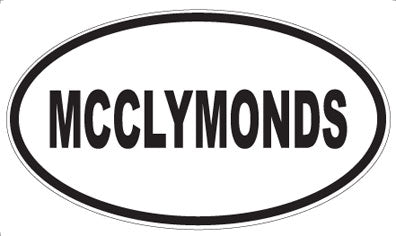 MCCLYMONDS - Oval Sticker