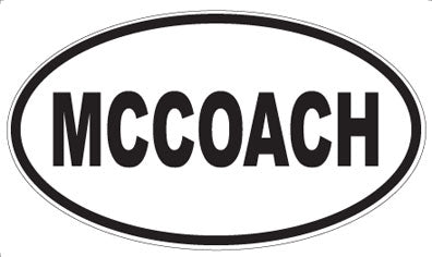 MCCOACH - Oval Sticker
