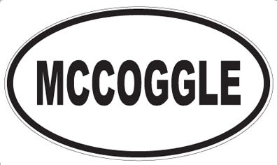 MCCOGGLE - Oval Sticker