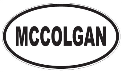 MCCOLGAN - Oval Magnet