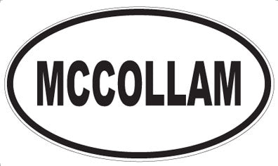 MCCOLLAM - Oval Sticker