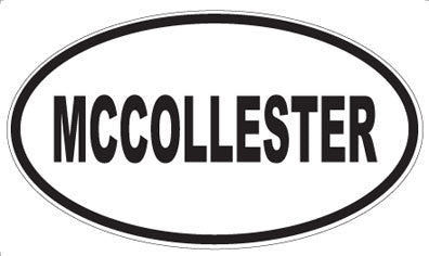 MCCOLLESTER - Oval Magnet
