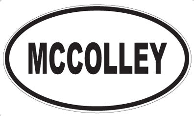 MCCOLLEY - Oval Sticker