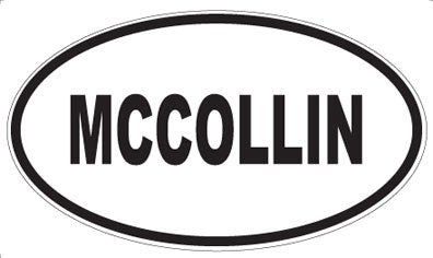 MCCOLLIN - Oval Sticker