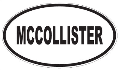 MCCOLLISTER - Oval Sticker