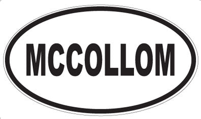 MCCOLLOM - Oval Magnet