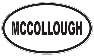 MCCOLLOUGH - Oval Sticker
