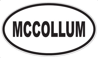 MCCOLLUM - Oval Magnet
