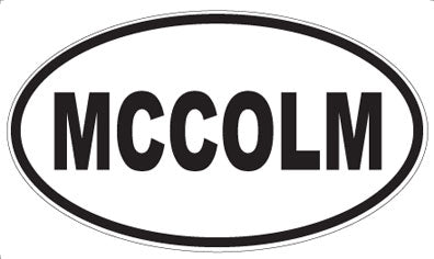 MCCOLM - Oval Sticker