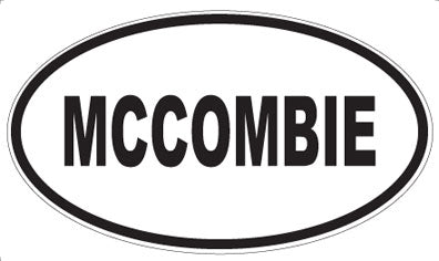 MCCOMBIE - Oval Sticker