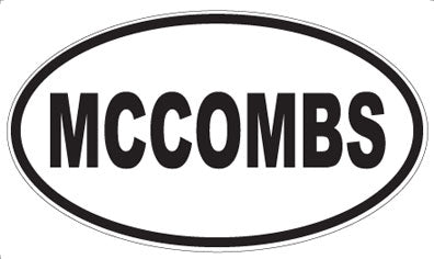 MCCOMBS - Oval Sticker