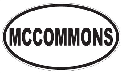 MCCOMMONS - Oval Sticker
