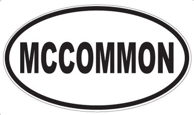 MCCOMMON - Oval Magnet