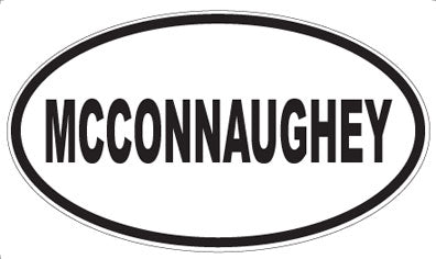 MCCONNAUGHEY - Oval Sticker