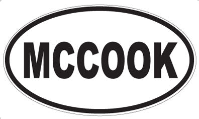 MCCOOK - Oval Sticker