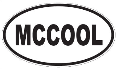 MCCOOL - Oval Sticker