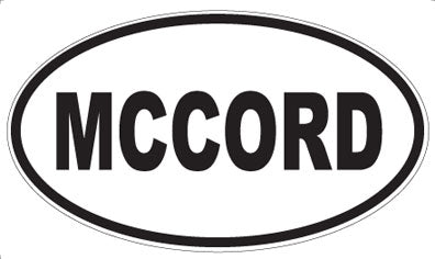 MCCORD - Oval Sticker